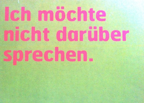 nicht sprechen